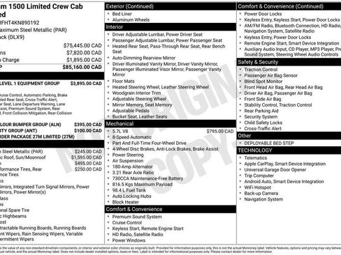 Used 2019 RAM 1500 Limited AWD/4WD image 39