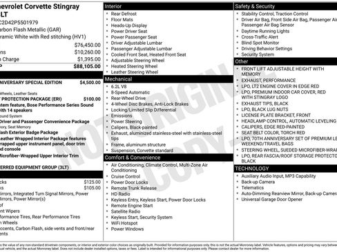 Used 2023 Chevrolet Corvette Stingray Premium Cpe RWD image 57