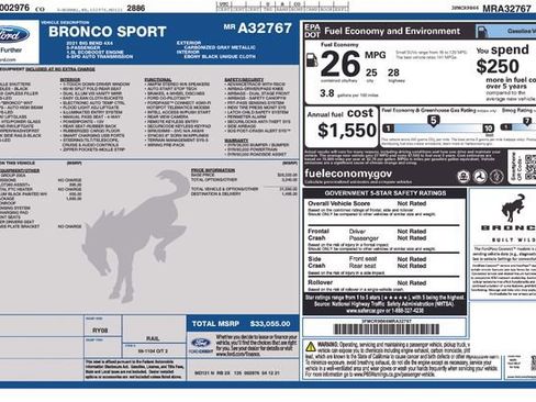 Used 2021 Ford Bronco Sport Big Bend w/ Big Bend Package AWD/4WD image 6