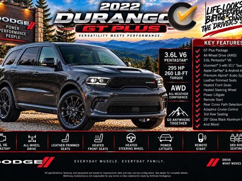Certified 2022 Dodge Durango GT AWD/4WD image 2