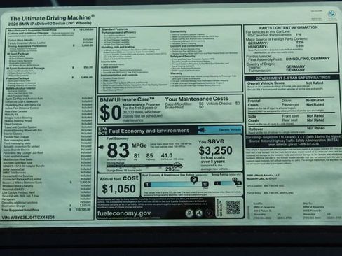 New 2026 BMW i7 xDrive60 image 2