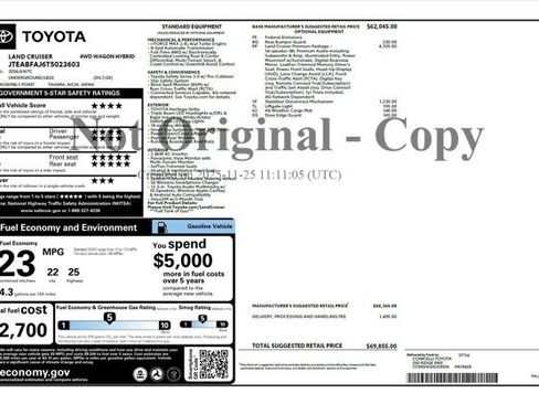 Used 2026 Toyota Land Cruiser w/ Premium Package AWD/4WD image 12