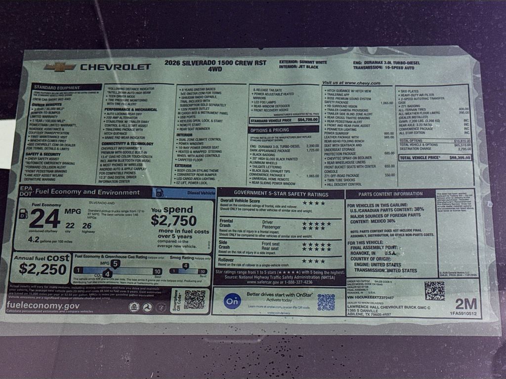 New 2026 Chevrolet Silverado 1500 RST w/ Dark Appearance Package AWD/4WD image 20