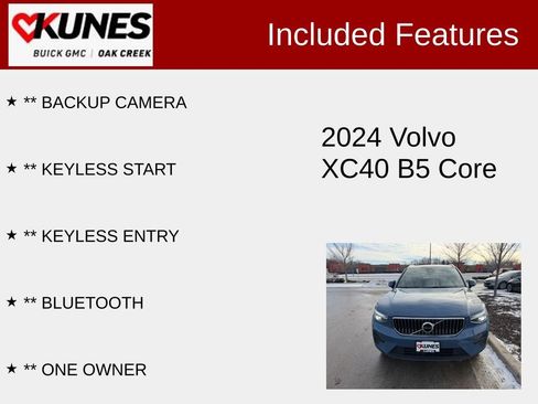 Used 2024 Volvo XC40 B5 Core image 2