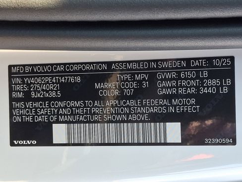 New 2026 Volvo XC90 B6 Plus w/ Protection Package Premier image 12
