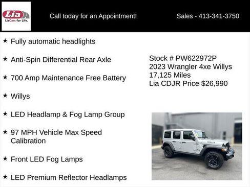 Certified 2023 Jeep Wrangler Unlimited w/ Cold Weather Group AWD/4WD image 26