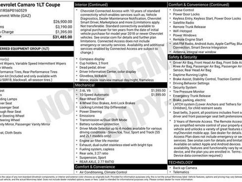 Used 2023 Chevrolet Camaro LT RWD image 28