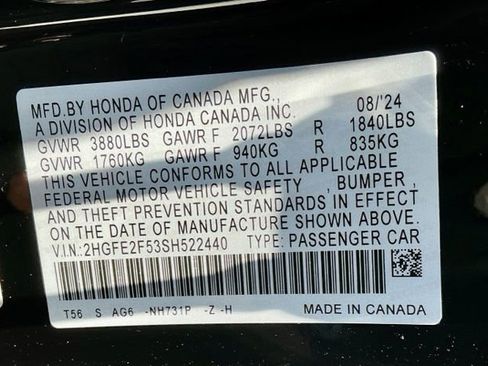 Certified 2025 Honda Civic Sport image 25