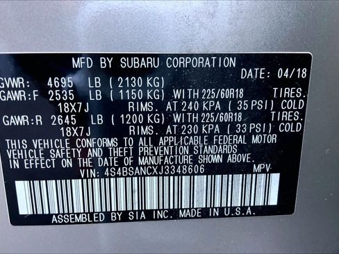 Used 2018 Subaru Outback 2.5i Limited AWD/4WD image 34