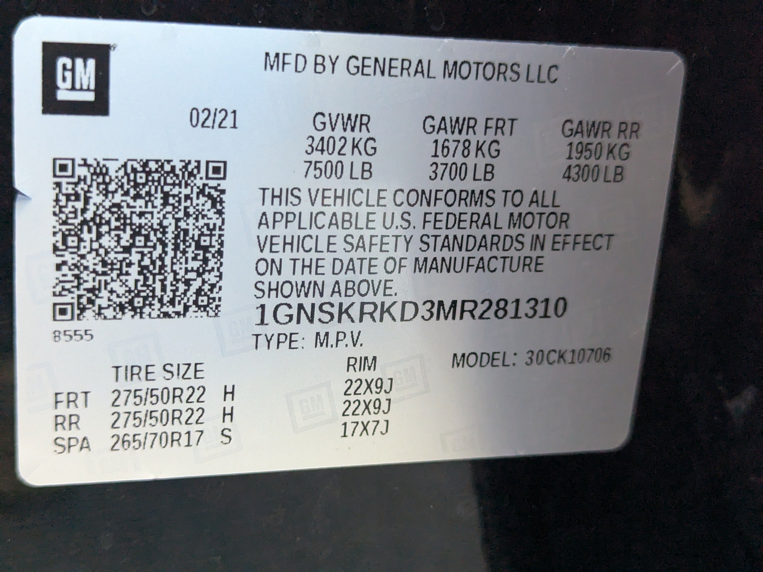 Certified 2021 Chevrolet Tahoe RST w/ Luxury Package AWD/4WD image 58