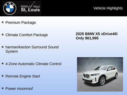 Used 2025 BMW X5 xDrive40i w/ Climate Comfort Package image 16