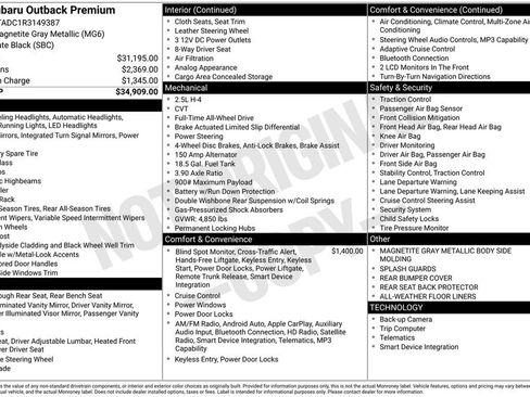 Certified 2024 Subaru Outback Premium AWD/4WD image 35