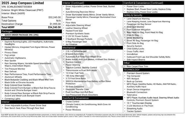 Certified 2025 Jeep Compass Limited AWD/4WD image 29