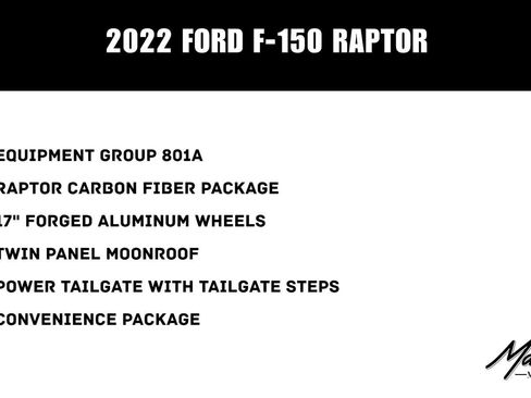 Used 2022 Ford F150 Raptor w/ Equipment Group 801A High AWD/4WD image 55