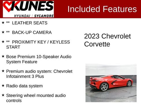 Used 2023 Chevrolet Corvette Stingray Coupe w/ Z51 Performance Package image 2