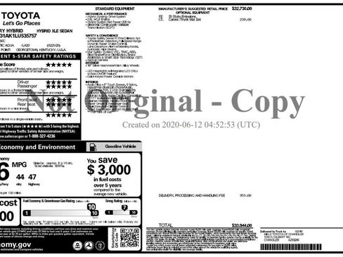 Used 2020 Toyota Camry XLE w/ Carpet Mat Package FWD image 3