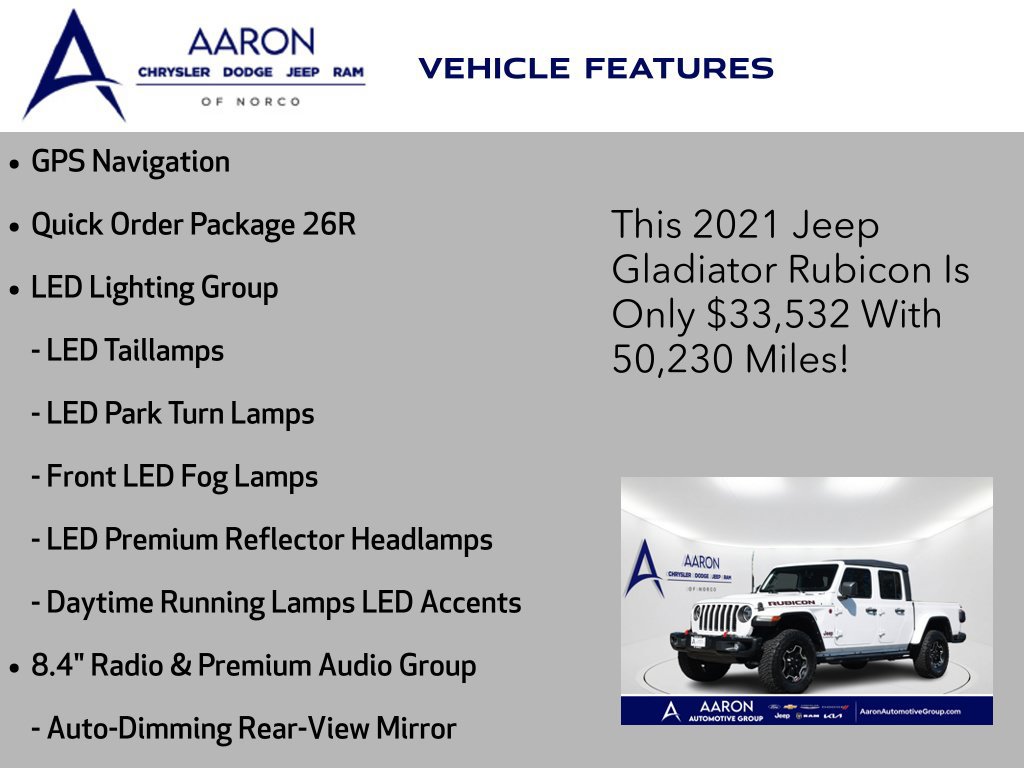 Used 2021 Jeep Gladiator Rubicon AWD/4WD image 5