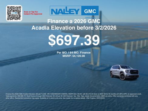 New 2026 GMC Acadia Elevation w/ Black Edition image 7