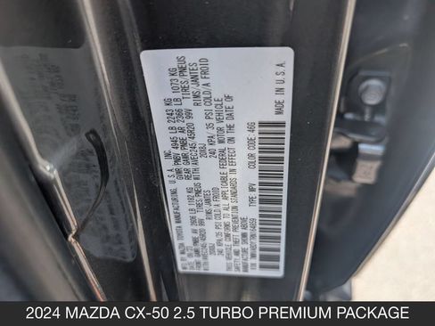 Certified 2024 MAZDA CX-50 AWD 2.5 Turbo w/ Cargo Package image 35