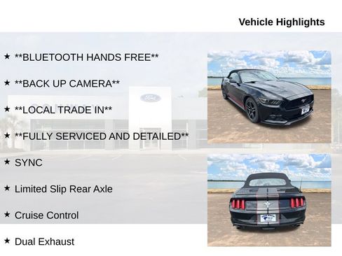 Used 2015 Ford Mustang Convertible w/ Equipment Group 051A RWD image 6