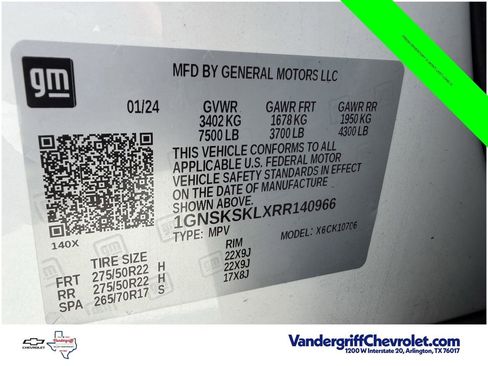 Used 2024 Chevrolet Tahoe Premier w/ Advanced Technology Package AWD/4WD image 27