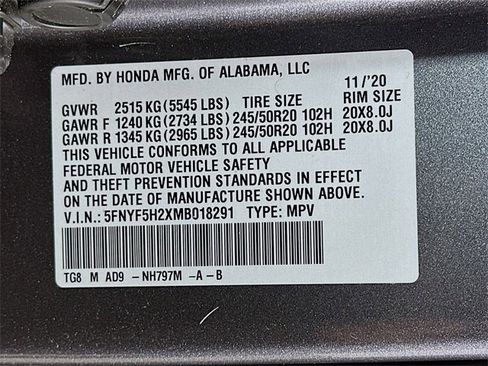 Certified 2021 Honda Pilot Special Edition image 34