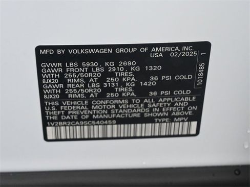New 2025 Volkswagen Atlas SEL image 18