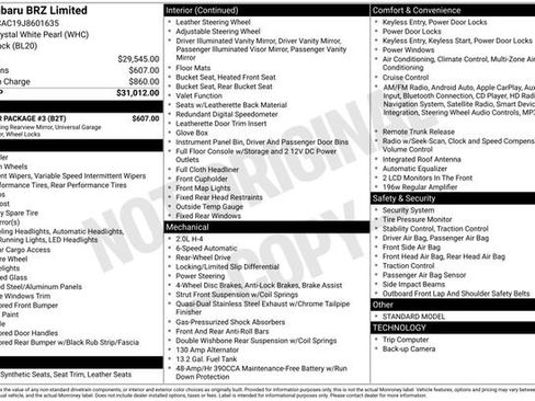 Used 2018 Subaru BRZ Limited w/ Popular Package #3 image 5