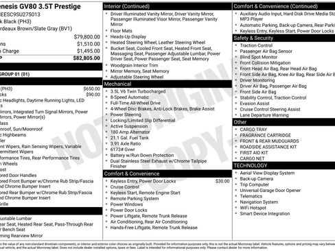 Used 2025 Genesis GV80 3.5T Prestige image 33