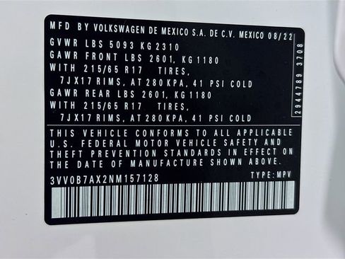 Used 2022 Volkswagen Tiguan S w/ Driver Assistance Package image 33