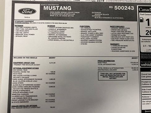 Used 2024 Ford Mustang Dark Horse w/ Dark Horse Handlin Package RWD image 31