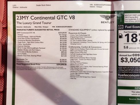 Certified 2023 Bentley Continental GT V8 AWD/4WD image 64