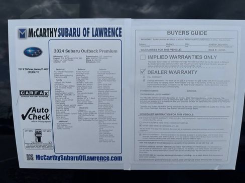 Certified 2024 Subaru Outback Premium AWD/4WD image 11