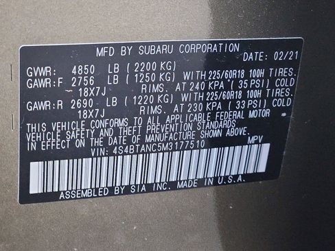 Used 2021 Subaru Outback Limited image 27