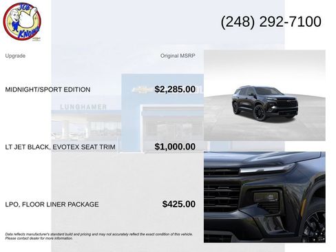 New 2026 Chevrolet Traverse LT w/ Midnight/Sport Edition AWD/4WD image 5