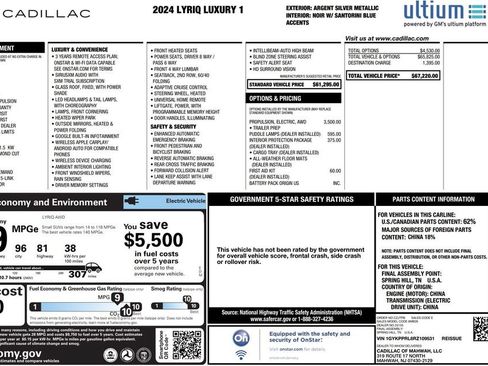 Used 2024 Cadillac Lyriq Luxury AWD/4WD image 34