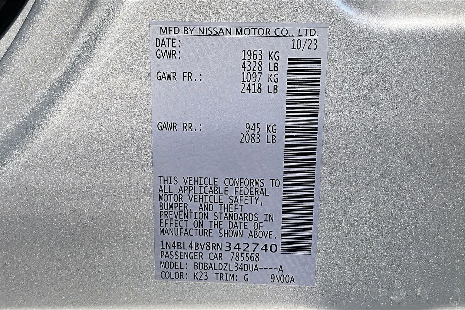 Certified 2024 Nissan Altima 2.5 S FWD image 34