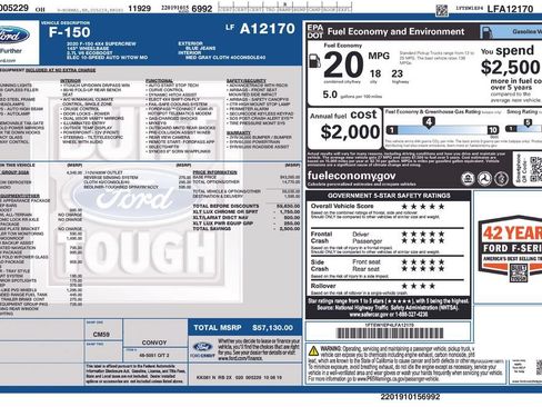 Certified 2020 Ford F150 XLT w/ Equipment Group 302A Luxury AWD/4WD image 47