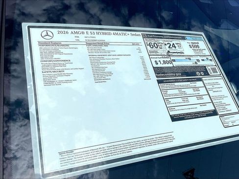 New 2026 Mercedes-Benz E 53 AMG e 4MATIC Sedan image 13