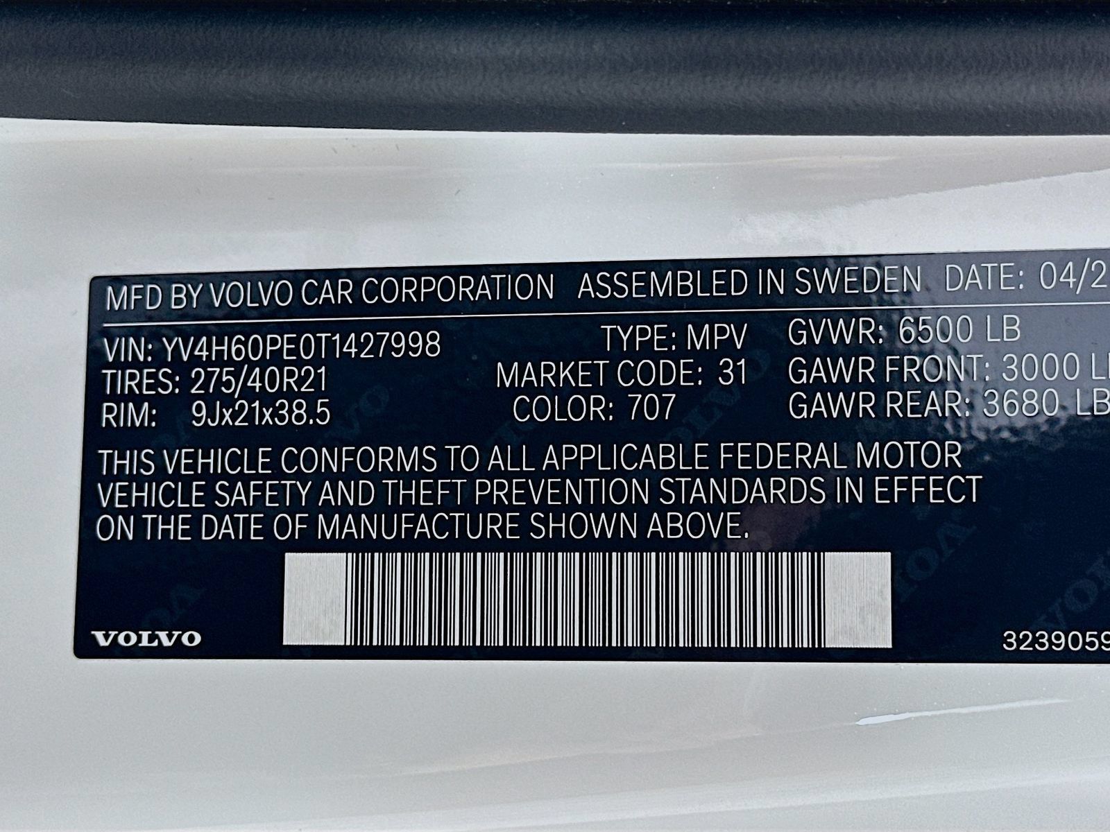 Used 2026 Volvo XC90 T8 Plus w/ Protection Package Premier AWD/4WD image 51