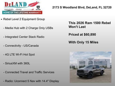 New 2026 RAM 1500 Rebel w/ Rebel Level 2 Equipment Group image 33