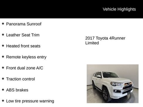 Used 2017 Toyota 4Runner Limited RWD image 6