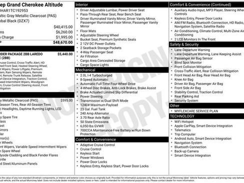 New 2026 Jeep Grand Cherokee Altitude AWD/4WD image 32