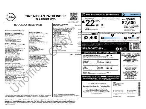 Certified 2025 Nissan Pathfinder Platinum AWD/4WD image 27