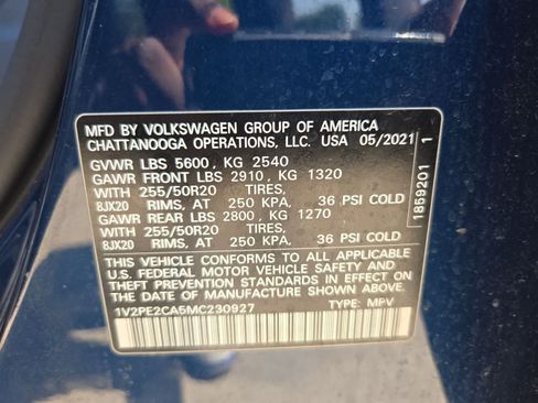 Used 2021 Volkswagen Atlas Cross Sport SE w/ Panoramic Sunroof Package FWD image 31