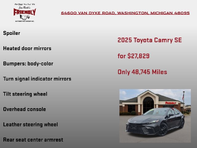 Used 2025 Toyota Camry SE FWD image 30