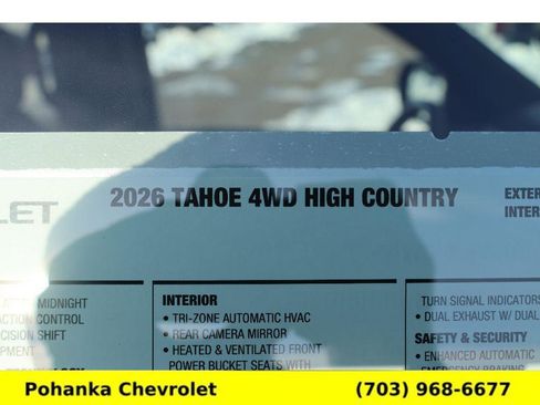 New 2026 Chevrolet Tahoe High Country image 33