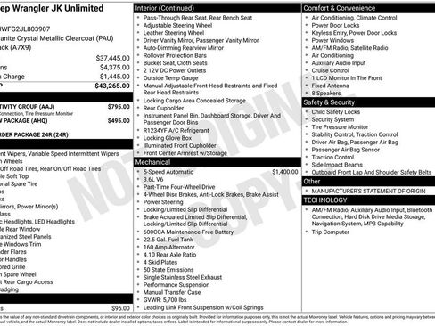 Used 2018 Jeep Wrangler Unlimited Rubicon w/ Connectivity Group image 11