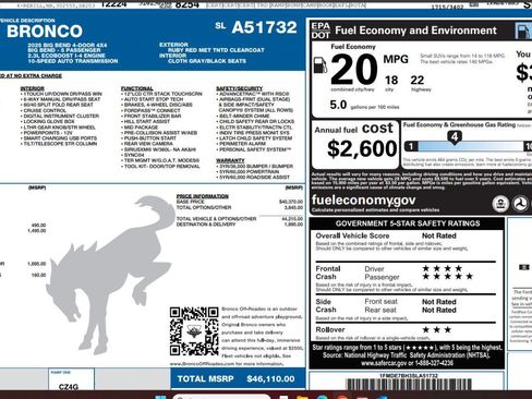 Used 2025 Ford Bronco Big Bend AWD/4WD image 4