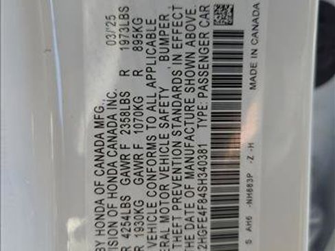 Certified 2025 Honda Civic Sport image 24